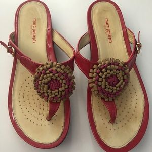 Marc Joseph pink leather sandal size 8.5
